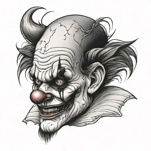 Halloween clown face tattoo tattoo design idea