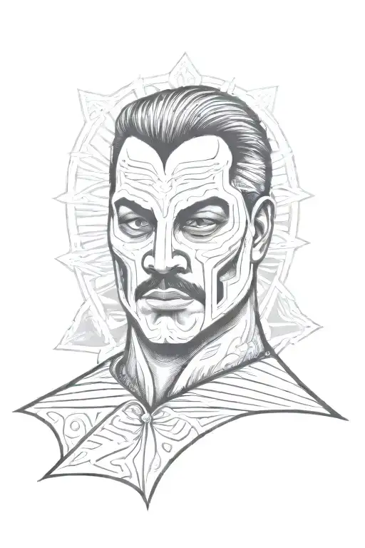 luchador mask chicano style tattoo design idea