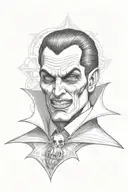 chicano style vampire with skull tattoo design idea