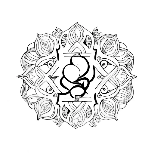 Yoga pose tattoo design idea