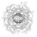 Yoga pose tattoo design idea