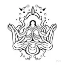 Yoga pose tattoo design idea