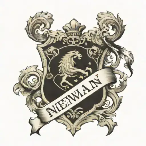 Newman family crest tattoo design idea