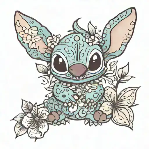 stitch ohana means family tattoo design idea