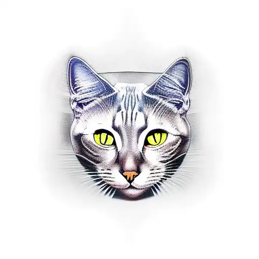 gato negro marihuana tattoo design idea