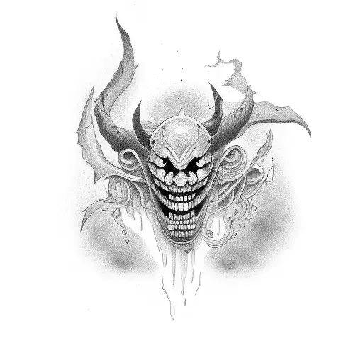 crying Devil tattoo design idea