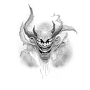 crying Devil tattoo design idea