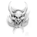 crying Devil tattoo design idea