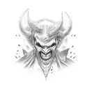 crying Devil tattoo design idea