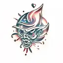 crying Devil tattoo design idea