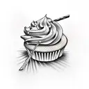 cupcake tattoo design idea