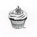 cupcake tattoo design idea