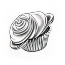 cupcake tattoo design idea