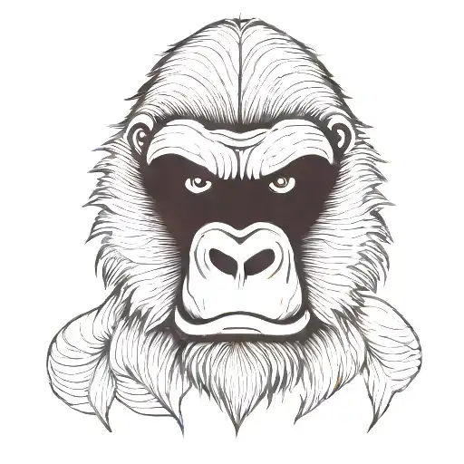 angry gorilla tattoo design idea