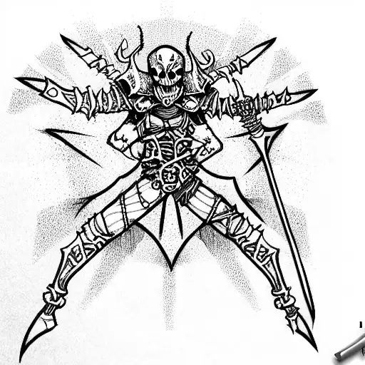 Death Knight Lich tattoo design idea