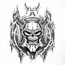 Doom guy King lich tattoo design idea