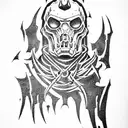 Doom guy King lich tattoo design idea