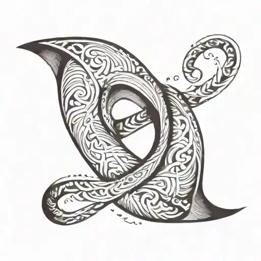 simple minimalist mobius strip tattoo design idea