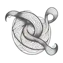 simple minimalist mobius strip tattoo design idea