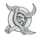 simple minimalist mobius strip tattoo design idea