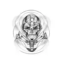 mano sorregge vertebra tattoo design idea