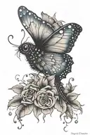 rainbow, butterfly, fairy garden, magpie, flowers, spider, ladybug tattoo design idea