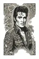 elvis presley mum remembrance tattoo design idea