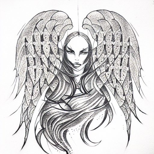 dark angel tattoo design idea