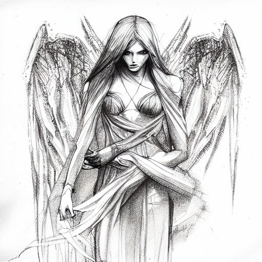 dark angel tattoo design idea