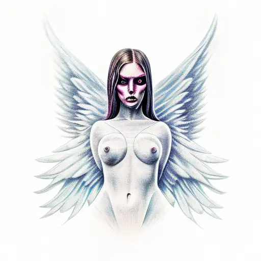 dark angel tattoo design idea