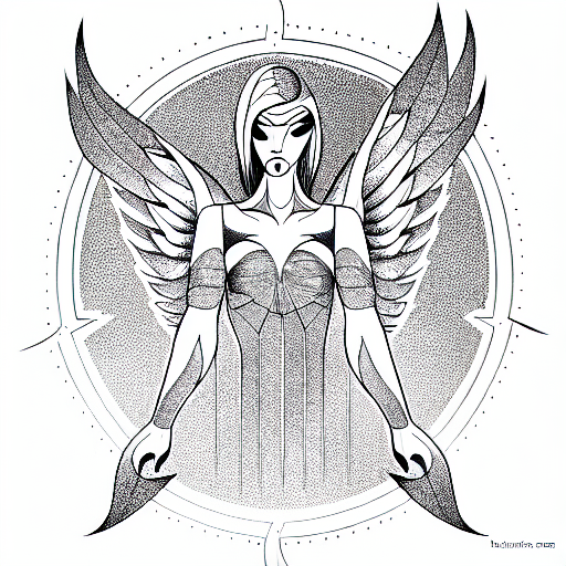 dark angel tattoo design idea