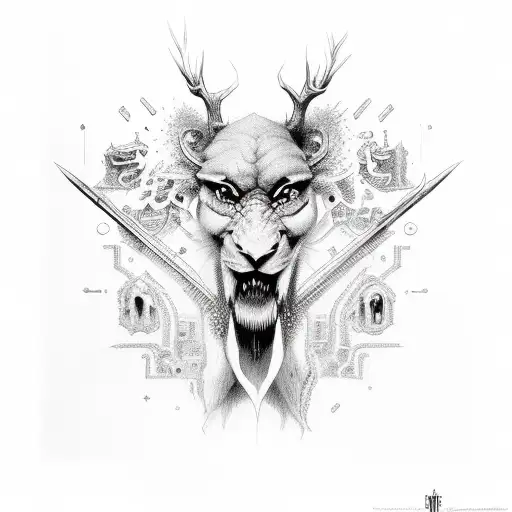 dark magic tattoo design idea