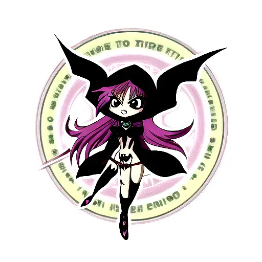 dark fairy with hood tattoo design idea