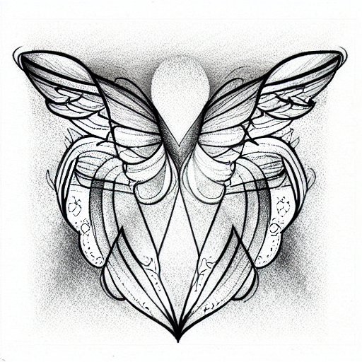 fairy wings tattoo design idea
