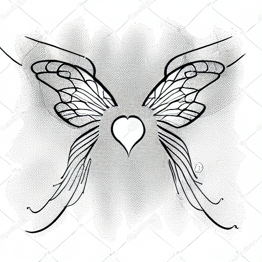 fairy wings tattoo design idea