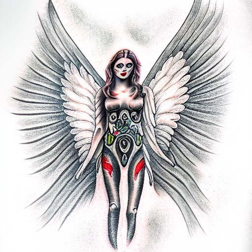 dark angel tattoo design idea