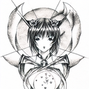 sailor saturn tattoo design idea