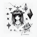 sailor saturn tattoo design idea