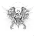 dark angel tattoo design idea