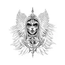 dark angel tattoo design idea