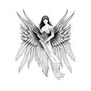 dark angel tattoo design idea
