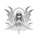 dark angel tattoo design idea