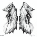 fairy wings tattoo design idea