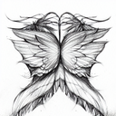 fairy wings tattoo design idea