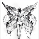 fairy wings tattoo design idea