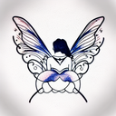 fairy wings tattoo design idea