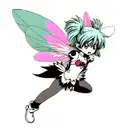 fairy wings tattoo design idea