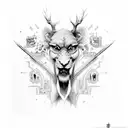 dark magic tattoo design idea