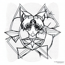 sailor moon tattoo design idea