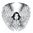 dark angel tattoo design idea